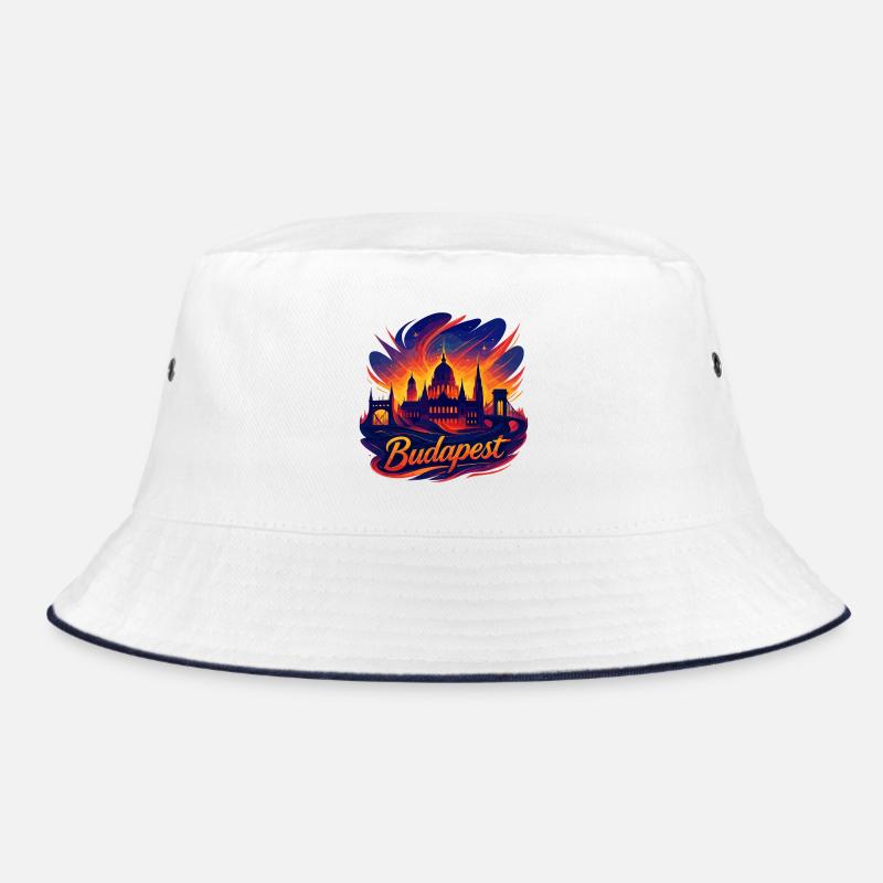 Budapest Hauptstadt Ungarn Silhouette Geschenk Bucket Hat