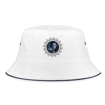 Heavenly Alliance: The Wolf and the Beautiful Woman - Bucket Hat - white/navy - Front