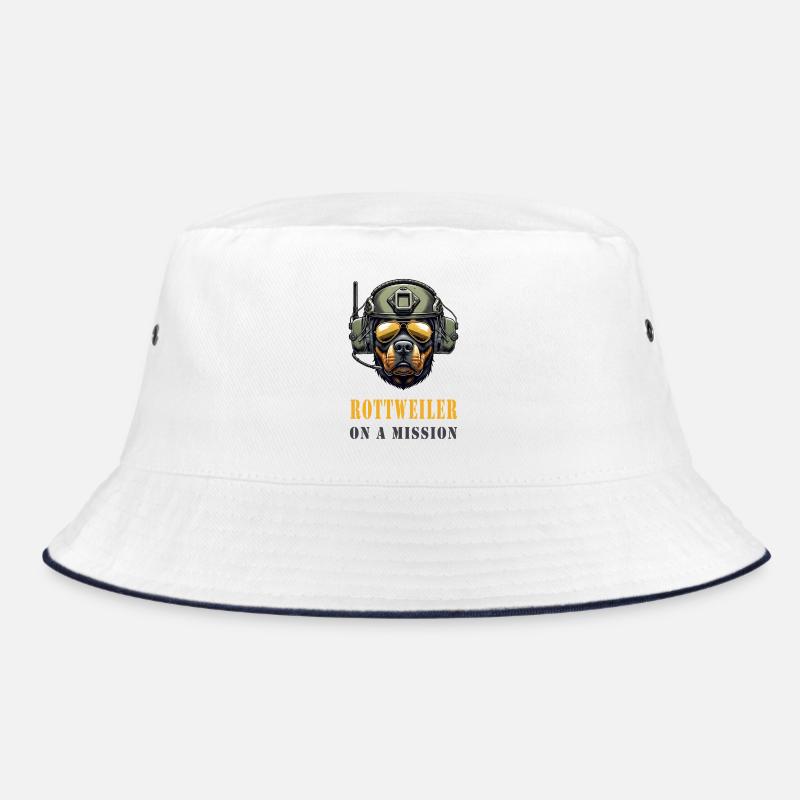 Rottweiler on a mission Bucket Hat