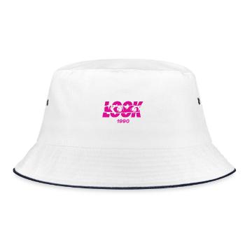 Look 1990's Neon Eyes - Bucket Hat - white/navy - Front
