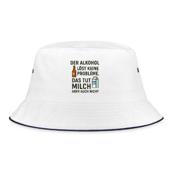 L’alcool ne résout aucun problème - Bob - blanc/marine - Devant