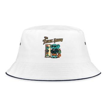 Trunk Show Elephant in tuxedo and swimming trunks - Bucket Hat - white/navy - Front