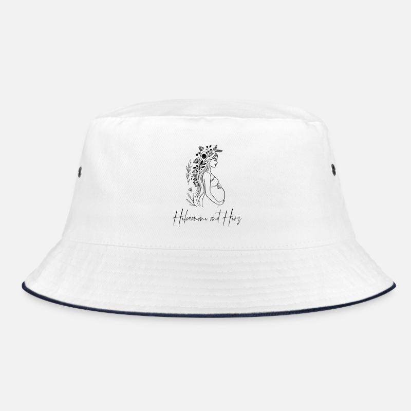 Hebamme mit Herz - Boho, personalisierbar Bucket Hat