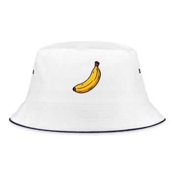 Banana Classic - Bucket Hat - Weiß/Navy - Vorne