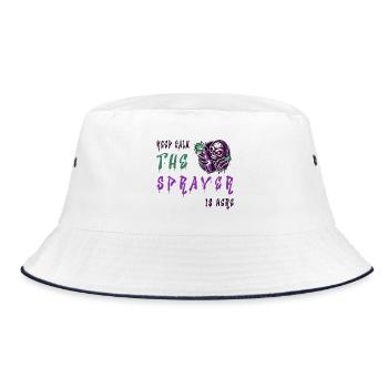 Keep Calm – The Sprayer - Bucket Hat - white/navy - Front