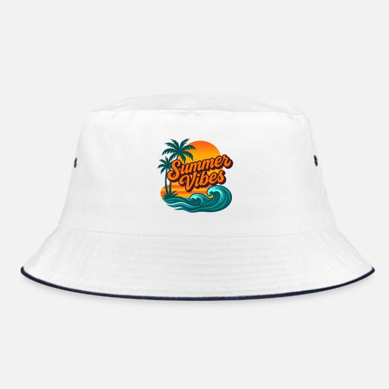 Summer Vibes Tropical Sunset Bucket Hat