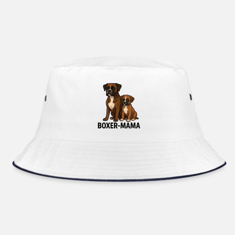 Boxer-Mama – Liebe auf vier Pfoten - Bucket Hat - Weiß/Navy