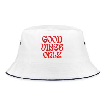 Inscription inspirante « Good emotions only » - Bob - blanc/marine - Devant