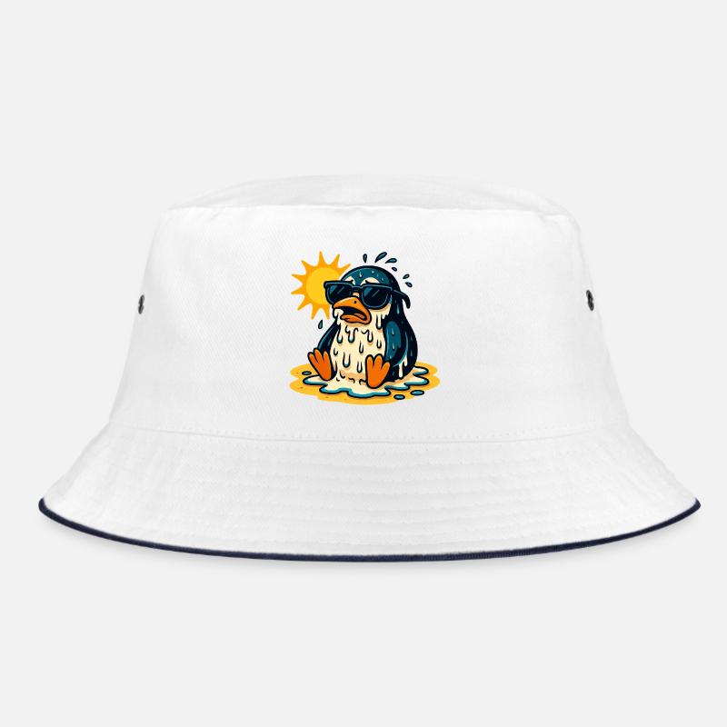 Sonniger Sommerpinguin mit Sonnenbrille Bucket Hat