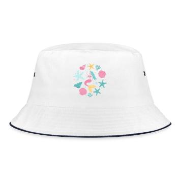 Cute Mermaid - Bucket Hat - white/navy - Front