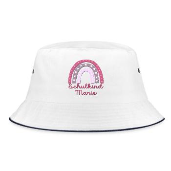 SCHULANFANG SCHULKIND MARIE - Bucket Hat - Weiß/Navy - Vorne