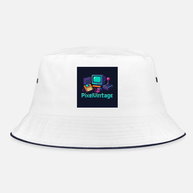 Retro Computer and Pixel Console Bucket Hat