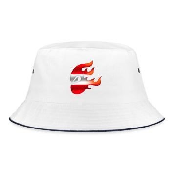 Flag of Austria - Austria - Ninja - Bucket Hat - white/navy - Front