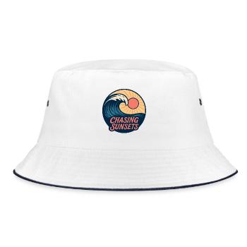 À la poursuite des couchers de soleil Rétro Surf Design Vintage Sun - Bob - blanc/marine - Devant