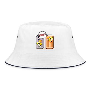 HOLIDAY STRESS HOLIDAY SUITCASE - Bucket Hat - white/navy - Front