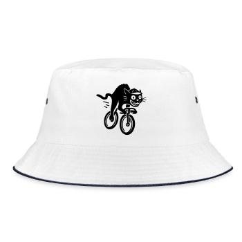 Chat rapide sur vélo de route - Bob - blanc/marine - Devant