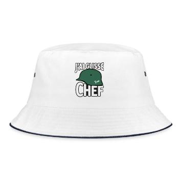 I Slipped Chef - Bucket Hat - white/navy - Front