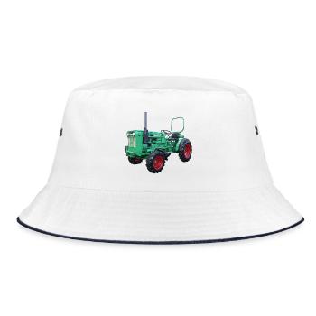 Tracteur emblématique de l’A45 - Bob - blanc/marine - Devant