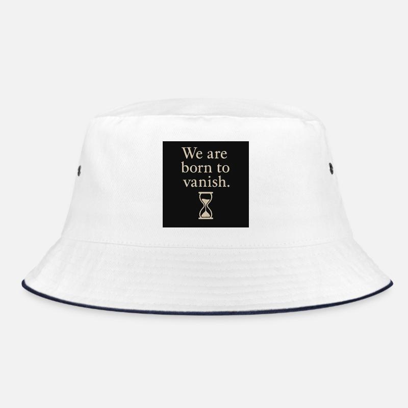 Vergänglichkeit Spruch mit Sanduhrdesign Bucket Hat