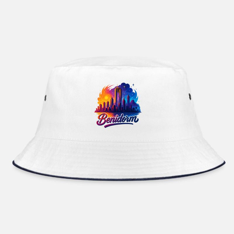 Benidorm City Spain Silhouette Gift Bucket Hat