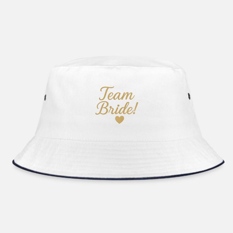 Team Bride Gold Script Design. Hochzeit Bucket Hat