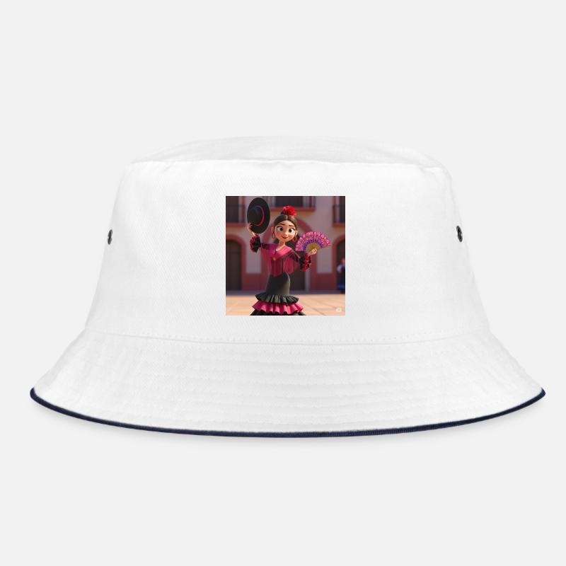 Flamenco mit Kunst Bucket Hat