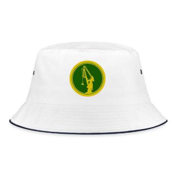 Hafenkran Silhouette 02 - Bucket Hat - Weiß/Navy - Vorne