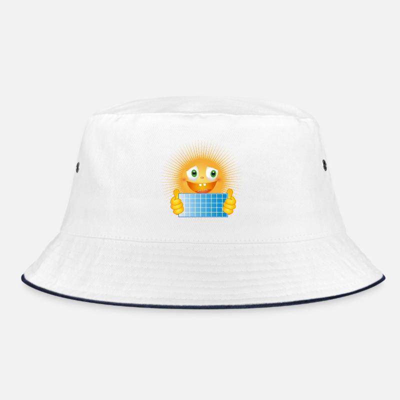 Bright sun with solar panel Bucket Hat
