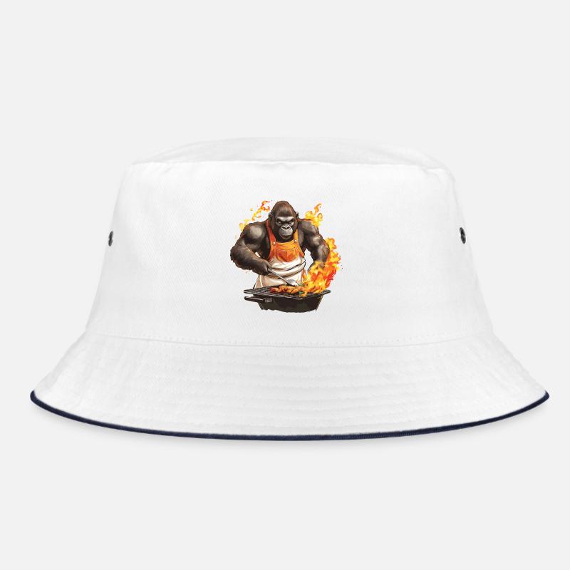 Grilling Grilla Griller Gorilla BBQ Funny Funny Funny Bucket Hat