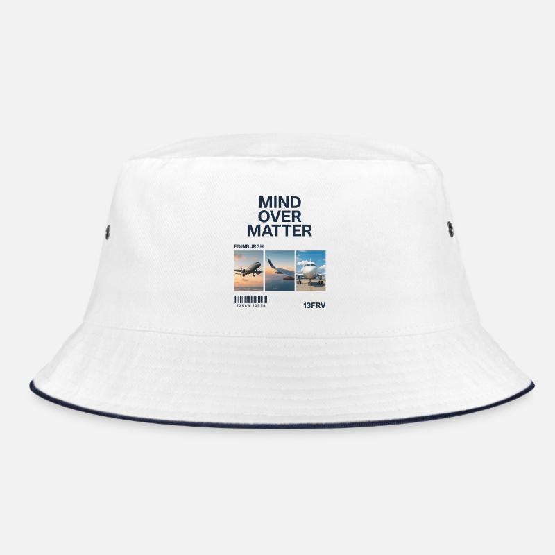Mind Over Matter: Edinburgh Triptychon - Bucket Hat - Weiß/Navy