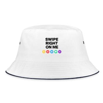Swipe Right On Me - Dating Design - Bob - blanc/marine - Devant