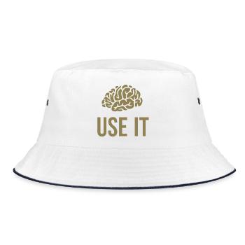 Funny sayings for smartasses and high-flyers - Bucket Hat - white/navy - Front
