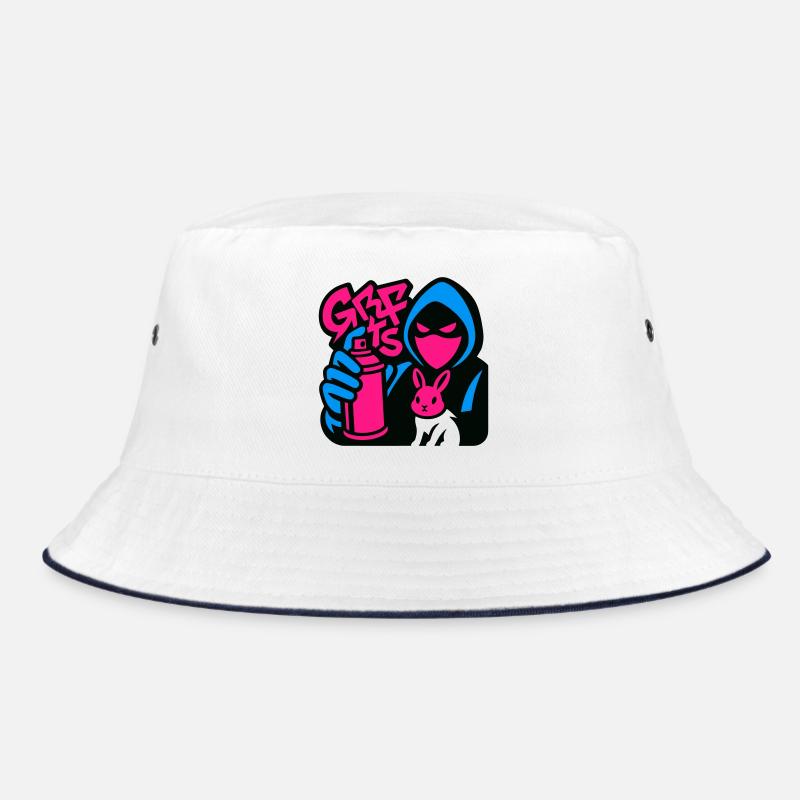 Graffiti Lapin bleu/rose Bob