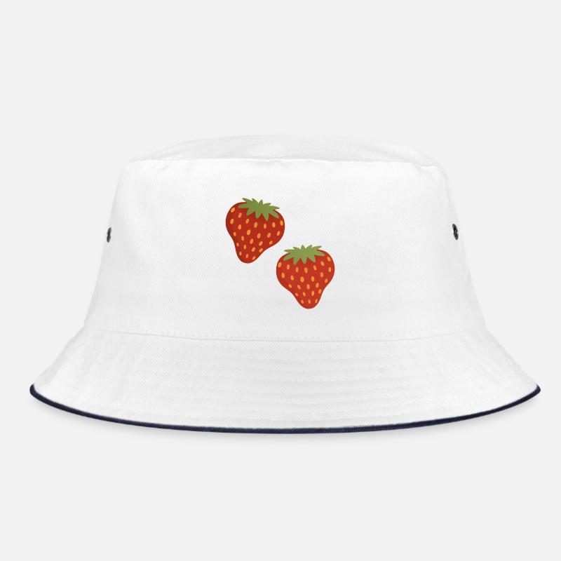 Lebendiges Erdbeermuster für Freizeitkleidung Bucket Hat