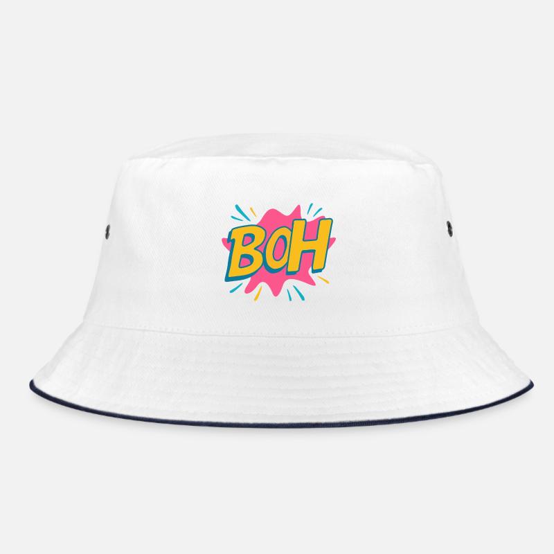 dunno - Bucket Hat - white/navy
