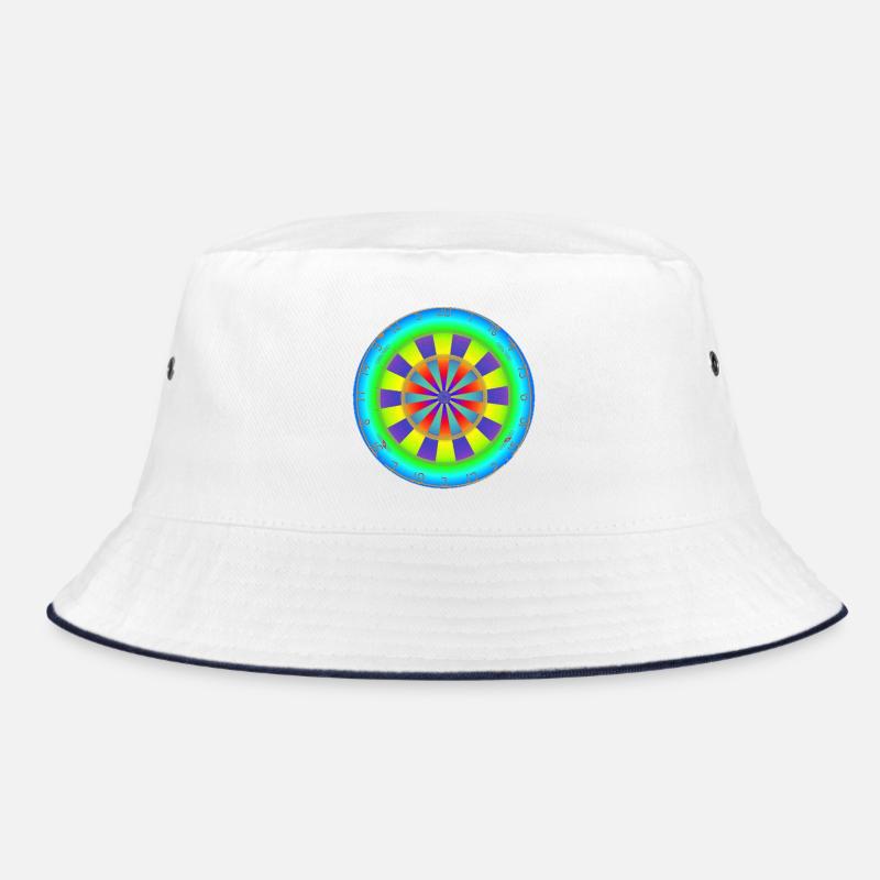 Dartboard Rainbow - Bucket Hat - Weiß/Navy
