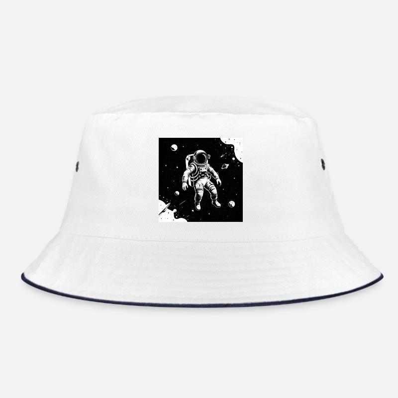 Space astronaut in the moon sky Bucket Hat
