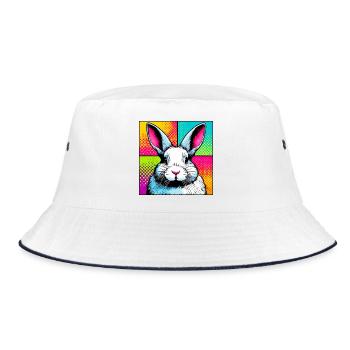 rabbit - Bucket Hat - white/navy - Front