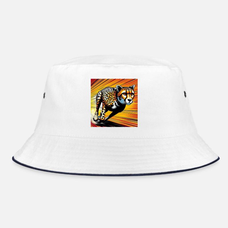 Gepard - Bucket Hat - Weiß/Navy