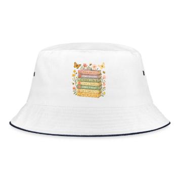 Nature et Livres Amoureux Floral Livre Pile - Bob - blanc/marine - Devant