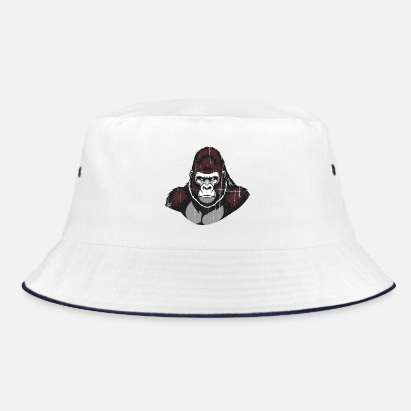 Ape - Bucket Hat - Weiß/Navy