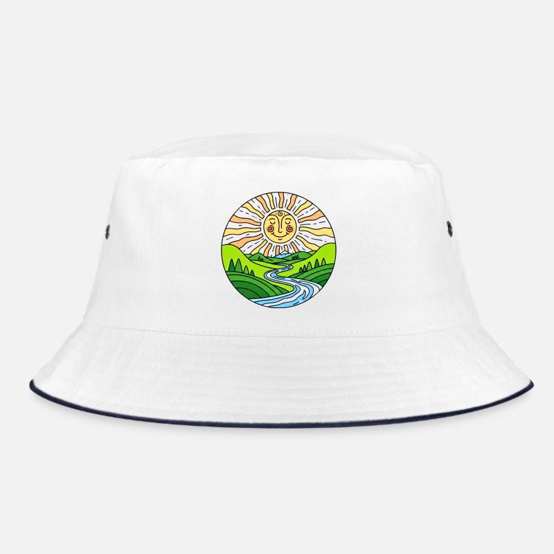 Sunshine - Bucket Hat - white/navy