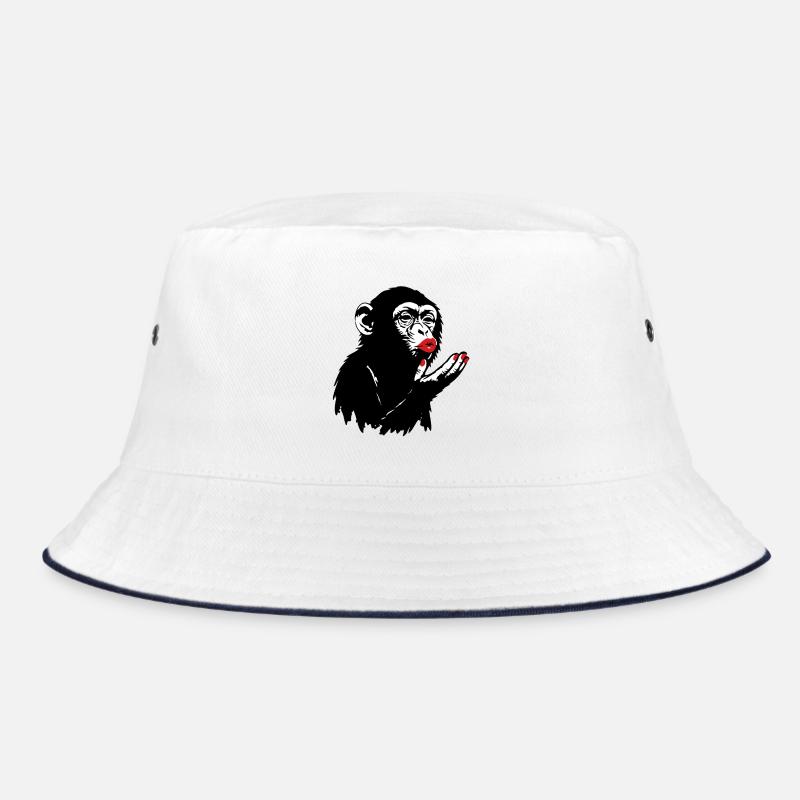 Alte Affendame schickt einen Kuss an Dich Bucket Hat