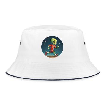 Coureur extraterrestre avec maillot de football - Bob - blanc/marine - Devant