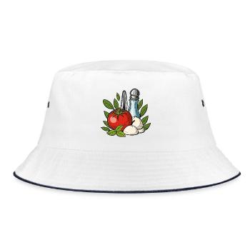 Pizza Equipment - Bucket Hat - Weiß/Navy - Vorne