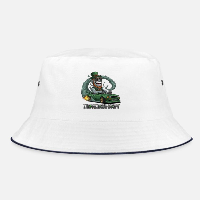 St. Patrick's Day Stunt Drifting Design Bucket Hat
