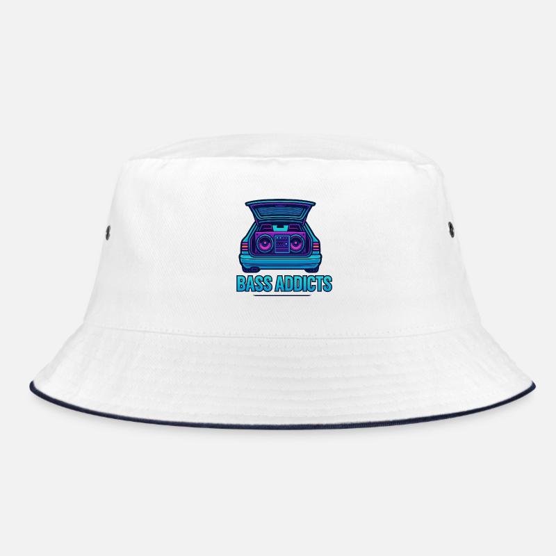 Retro Ghettoblaster Bass Addicts Design Bucket Hat