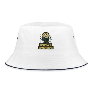 Unpave Tomorrow – Unsealing the City - Bucket Hat - white/navy - Front