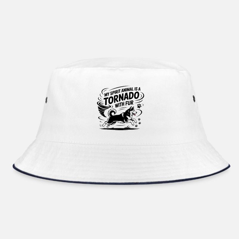 Mein Geisttier ist ein Tornado mit Fellhund Bucket Hat