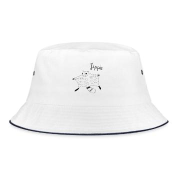 Flying squirrels approaching - Bucket Hat - white/navy - Front